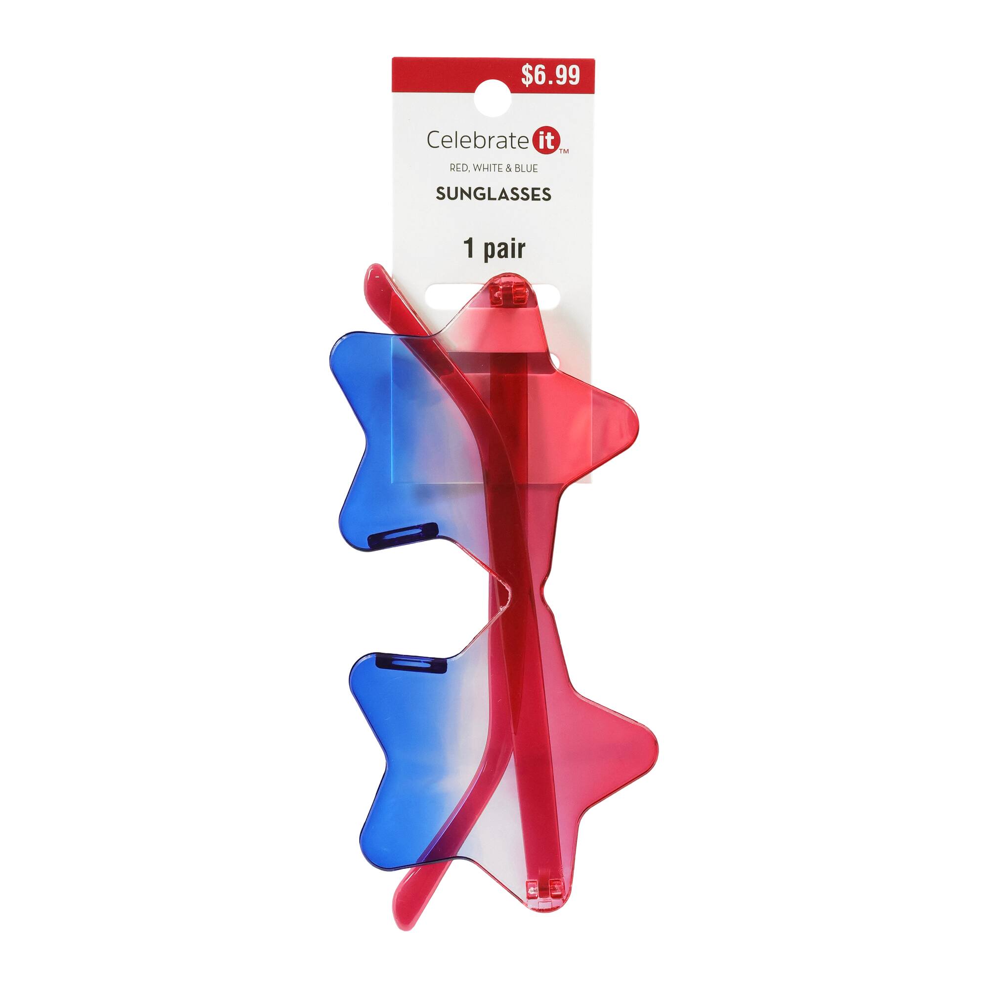 Red, White & Blue Ombre Star Sunglasses by Celebrate It™